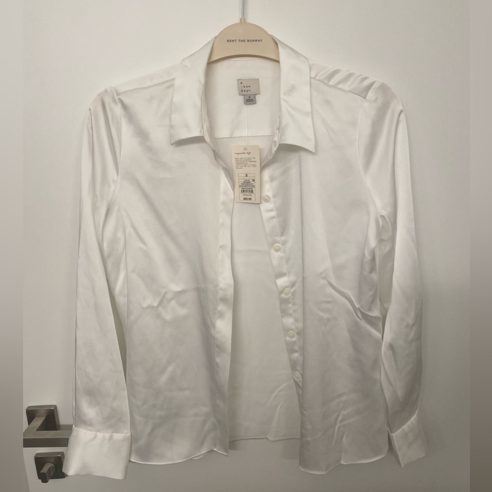 A NEW DAY White Button-up Shirt